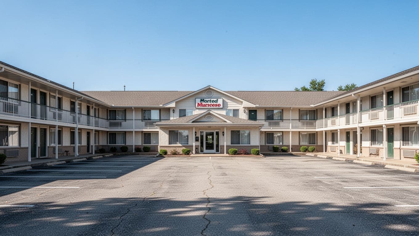 Roadside motel exterior representing budget stays near Cullman and Good Hope