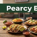 Mexican dishes arranged on a rustic table outside an Arkansas restaurant.