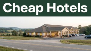 A roadside hotel with warm windows, parked cars, and rural Alabama scenery beneath a green headline band.