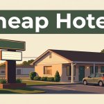 A budget motel exterior with a parked car and roadside sign in rural Alabama.