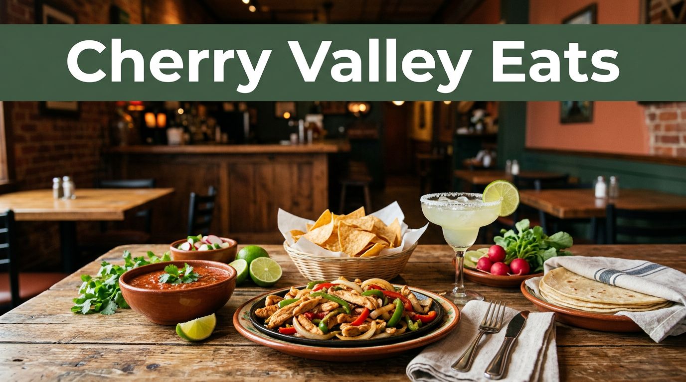 Mexican dishes, chips, salsa, and a drink on a wooden table in a cozy restaurant.