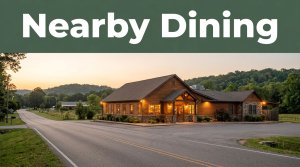 A glowing restaurant beside a quiet rural road near Wilburn.