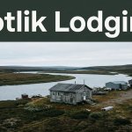 A small guesthouse beside a river in the tundra village of Kotlik, Alaska.