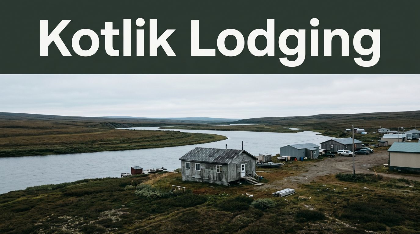 A small guesthouse beside a river in the tundra village of Kotlik, Alaska.