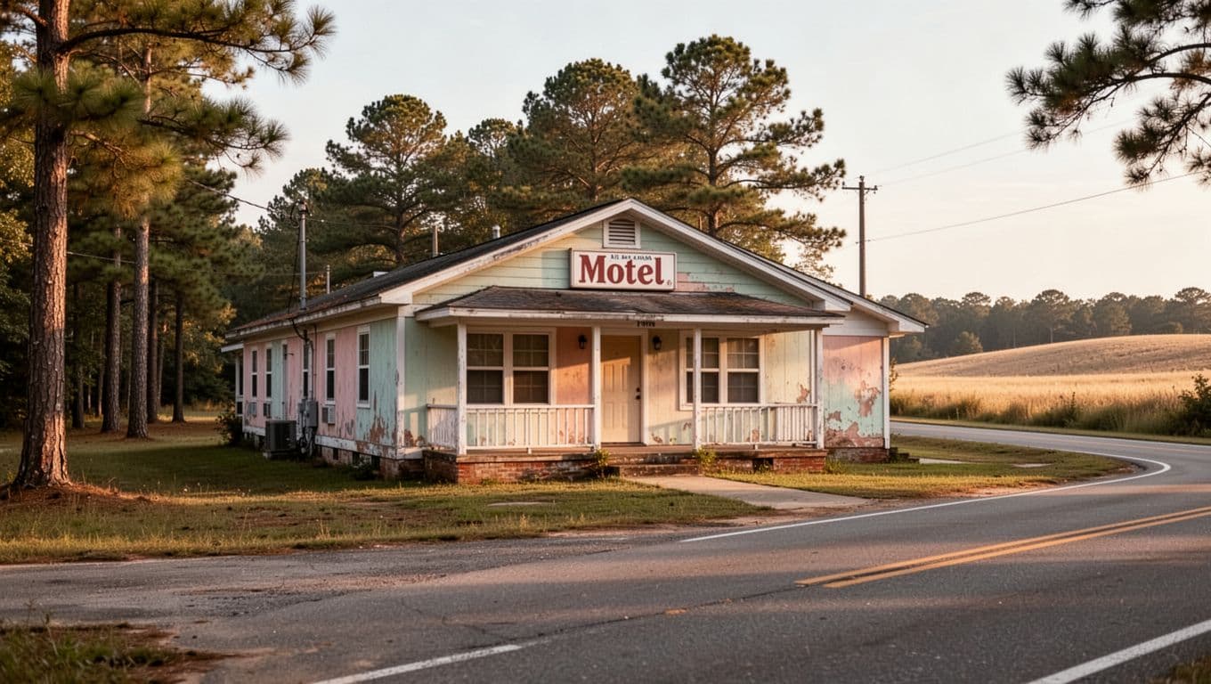 A cozy rural Alabama motel with a bold 