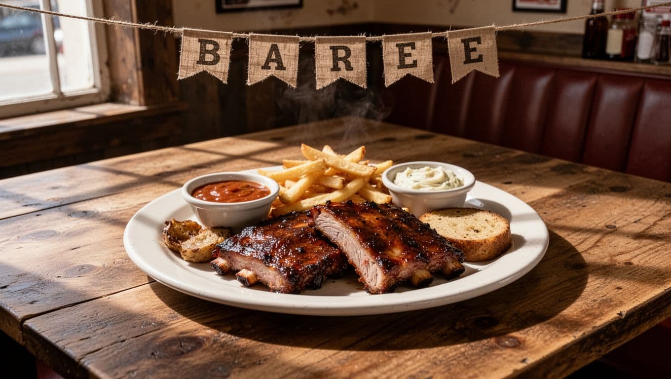 Classic Southern meat-and-sides platter.