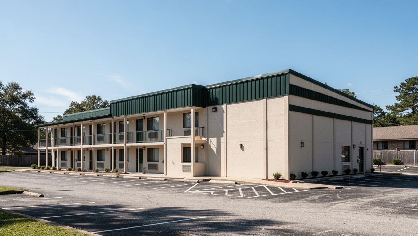 Clean Alabama motel with one parking lot and