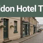 Guesthouse street near Maldon quay with a green headline banner.
