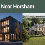 Two contrasting hotels near Horsham, including a town-centre property and a country-house retreat.