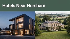 Two contrasting hotels near Horsham, including a town-centre property and a country-house retreat.