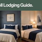 Split image showing an on-base room and a nearby Montgomery hotel room.